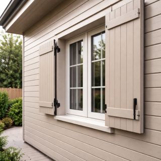 Boiseries extérieures peintes avec une finition durable sur une maison